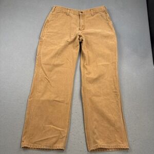Carhartt Men’s Cargo Pants Tan Brown Workwear B11-BRN 34 x 30 Original Dungaree